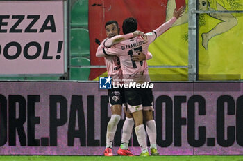 2024-11-24 - Happiness of Federico Di Francesco (Palermo F.C.) after scores a goal during the Italian Serie BKT match between Palermo F.C. vs U.C. Sampdoria on 24th November 2024 at the Renzo Barbera stadium in Palermo, Italy - PALERMO FC VS UC SAMPDORIA - ITALIAN SERIE B - SOCCER