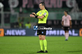 2024-11-24 - After V.A.R review no Red card for card for Alex Ferrari (U.C. Sampdoria) during the Italian Serie BKT match between Palermo F.C. vs U.C. Sampdoria on 24th November 2024 at the Renzo Barbera stadium in Palermo, Italy - PALERMO FC VS UC SAMPDORIA - ITALIAN SERIE B - SOCCER