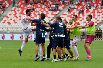 2024-09-28 - Raffaele Pucino of SSC Bari celebrates after scoring a goal with teammates - SSC BARI VS COSENZA CALCIO - ITALIAN SERIE B - SOCCER