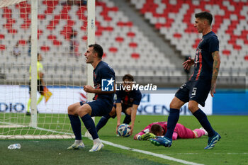 2024-09-28 - Tommaso Fumagalli of Cosenza celebrates after scoring a goal - SSC BARI VS COSENZA CALCIO - ITALIAN SERIE B - SOCCER