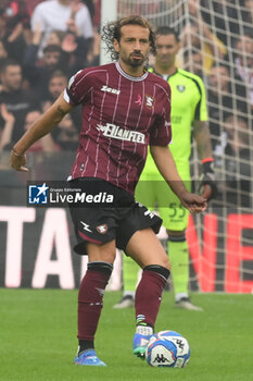 2024-10-19 - Gian Marco Ferrari of US Salernitana 1941 in action during the Soccer BKT between US Salernitana 1919 vs Spezia Calcio at Arechi Stadium - US SALERNITANA VS SPEZIA CALCIO - ITALIAN SERIE B - SOCCER