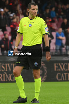 2024-10-19 - Davide Ghersini the referee look during the Soccer BKT between US Salernitana 1919 vs Spezia Calcio at Arechi Stadium - US SALERNITANA VS SPEZIA CALCIO - ITALIAN SERIE B - SOCCER