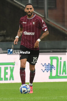 2024-10-19 - Dylan Bronn of US Salernitana 1929 in action during the Soccer BKT between US Salernitana 1919 vs Spezia Calcio at Arechi Stadium - US SALERNITANA VS SPEZIA CALCIO - ITALIAN SERIE B - SOCCER