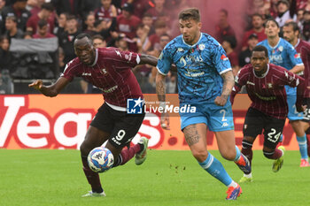 2024-10-19 - Simy Nwankwo of US Salernitana 1923 competes for the ball with Przemyslaw Wisniewski of Spezia Calcio during the Soccer BKT between US Salernitana 1919 vs Spezia Calcio at Arechi Stadium - US SALERNITANA VS SPEZIA CALCIO - ITALIAN SERIE B - SOCCER