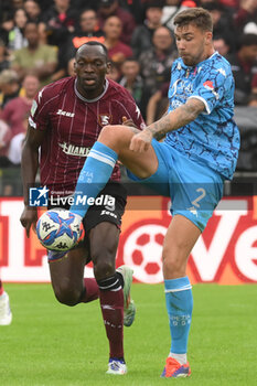 2024-10-19 - Simy Nwankwo of US Salernitana 1923 competes for the ball with Przemyslaw Wisniewski of Spezia Calcio during the Soccer BKT between US Salernitana 1919 vs Spezia Calcio at Arechi Stadium - US SALERNITANA VS SPEZIA CALCIO - ITALIAN SERIE B - SOCCER