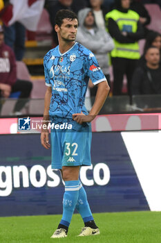 2024-10-19 - Luca Vignali of Spezia Calcio look during the Soccer BKT between US Salernitana 1919 vs Spezia Calcio at Arechi Stadium - US SALERNITANA VS SPEZIA CALCIO - ITALIAN SERIE B - SOCCER