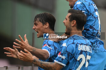 2024-10-19 - Edoardo Soleri of Spezia Calcio celebrates after scoring goal during the Soccer BKT between US Salernitana 1919 vs Spezia Calcio at Arechi Stadium - US SALERNITANA VS SPEZIA CALCIO - ITALIAN SERIE B - SOCCER