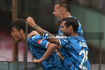 2024-10-19 - Edoardo Soleri of Spezia Calcio celebrates after scoring goal during the Soccer BKT between US Salernitana 1919 vs Spezia Calcio at Arechi Stadium - US SALERNITANA VS SPEZIA CALCIO - ITALIAN SERIE B - SOCCER