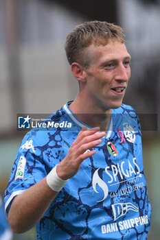 2024-10-19 - Nicolo Bertola of Spezia Calcio celebrates after scoring goal during the Soccer BKT between US Salernitana 1919 vs Spezia Calcio at Arechi Stadium - US SALERNITANA VS SPEZIA CALCIO - ITALIAN SERIE B - SOCCER