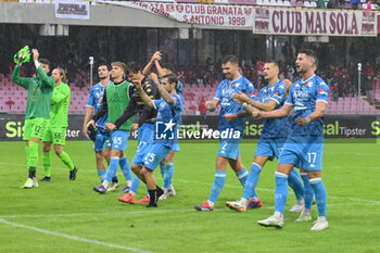 2024-10-19 - the Spezia players thank the fans at the end of the match during the Soccer BKT between US Salernitana 1919 vs Spezia Calcio at Arechi Stadium - US SALERNITANA VS SPEZIA CALCIO - ITALIAN SERIE B - SOCCER