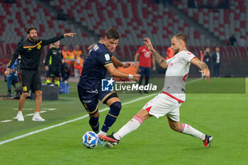 2024-10-18 - Mattia Compagnon of US Catanzaro 1929 in action against Giuseppe Sibilli of SSC Bari - SSC BARI VS US CATANZARO - ITALIAN SERIE B - SOCCER