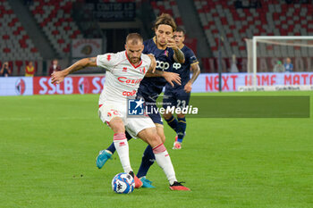 2024-10-18 - Giuseppe Sibilli of SSC Bari in action against Jacopo Petriccione of US Catanzaro 1929 - SSC BARI VS US CATANZARO - ITALIAN SERIE B - SOCCER