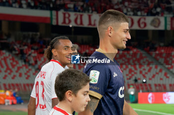 2024-10-18 - Ilias Koutsoupias of US Catanzaro 1929 and Mehdi Emile Dorval of SSC Bari - SSC BARI VS US CATANZARO - ITALIAN SERIE B - SOCCER