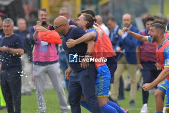 2024-06-09 - Head coach of Carrarese Antonio Calabro celebrates at the end of the match - FINAL PLAYOFF - CARRARESE CALCIO VS L.R. VICENZA - ITALIAN SERIE C - SOCCER