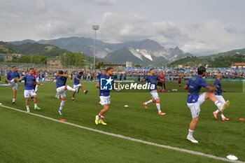 2024-06-09 - Players of Vicenza during warmup - FINAL PLAYOFF - CARRARESE CALCIO VS L.R. VICENZA - ITALIAN SERIE C - SOCCER