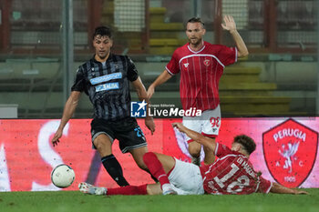 2024-08-30 - matteo arena (n.23 spal) v luca di maggio (n.18 perugia calcio) - PERUGIA VS SPAL - ITALIAN SERIE C - SOCCER