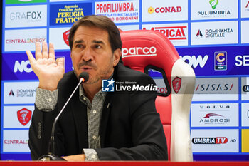 2024-09-10 - javier faroni (president perugia calcio) - AC PERUGIA PRESS CONFERENCE - ITALIAN SERIE C - SOCCER