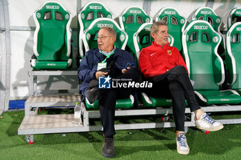 2024-09-26 - the president of Benevento Calcio Oreste Vigorito and coach Gaetano Auteri of Benevento - MONOPOLI VS BENEVENTO - ITALIAN SERIE C - SOCCER