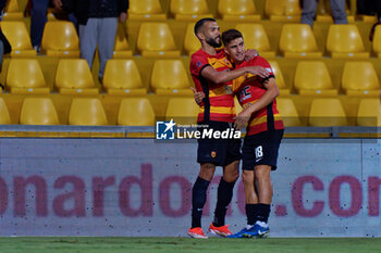 2024-09-30 - Pier Luigi Simonetti of Benevento celebrates after scoring a goal with Shady Oukhadda of Benevento - BENEVENTO VS JUVENTUS NG - ITALIAN SERIE C - SOCCER