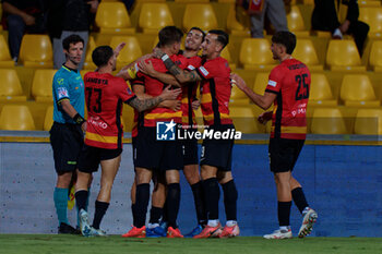 2024-09-30 - Pier Luigi Simonetti of Benevento celebrates after scoring a goal with teammates - BENEVENTO VS JUVENTUS NG - ITALIAN SERIE C - SOCCER