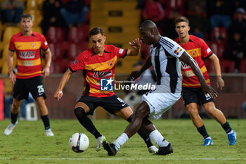 2024-09-30 - Antonio Prisco of Benevento in action against Felix Ohene Afena Gyan of Juventus Next Gen - BENEVENTO VS JUVENTUS NG - ITALIAN SERIE C - SOCCER