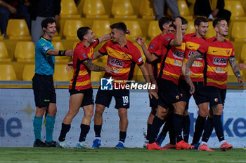 2024-09-30 - Pier Luigi Simonetti of Benevento celebrates after scoring a goal with teammates - BENEVENTO VS JUVENTUS NG - ITALIAN SERIE C - SOCCER