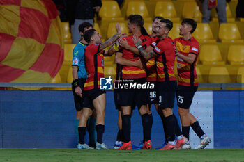 2024-09-30 - Pier Luigi Simonetti of Benevento celebrates after scoring a goal with teammates - BENEVENTO VS JUVENTUS NG - ITALIAN SERIE C - SOCCER