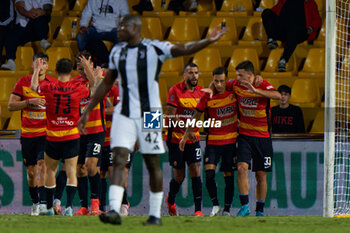 2024-09-30 - Pier Luigi Simonetti of Benevento celebrates after scoring a goal with teammates - BENEVENTO VS JUVENTUS NG - ITALIAN SERIE C - SOCCER