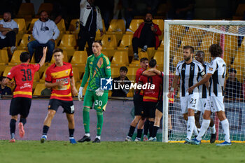 2024-09-30 - Jacopo Manconi of Benevento celebrates after scoring a goal with teammates - BENEVENTO VS JUVENTUS NG - ITALIAN SERIE C - SOCCER