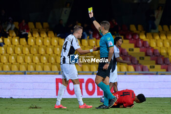 2024-09-30 - Christos Papadopoulos of Juventus Next Gen receives a yellow card - BENEVENTO VS JUVENTUS NG - ITALIAN SERIE C - SOCCER