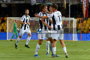 2024-09-30 - Martin Njoten Palumbo of Juventus Next Gen celebrates after scoring a goal with Nicolo Cudrig of Juventus Next Gen - BENEVENTO VS JUVENTUS NG - ITALIAN SERIE C - SOCCER