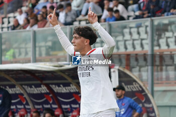 2024-10-27 - gabriele alesi (n.8 milan futuro) rejoices 0-1 - PERUGIA VS MILAN FUTURO - ITALIAN SERIE C - SOCCER