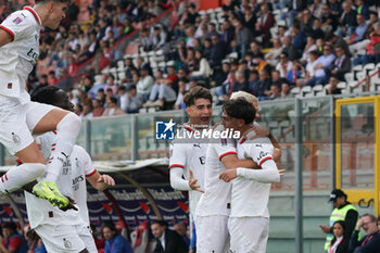 2024-10-27 - gabriele alesi (n.8 milan futuro) rejoices 0-1 - PERUGIA VS MILAN FUTURO - ITALIAN SERIE C - SOCCER