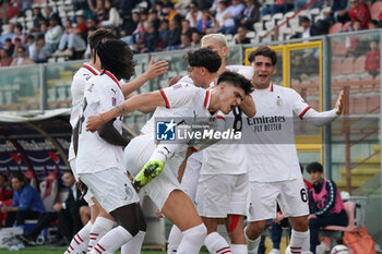 2024-10-27 - gabriele alesi (n.8 milan futuro) rejoices 0-1 - PERUGIA VS MILAN FUTURO - ITALIAN SERIE C - SOCCER