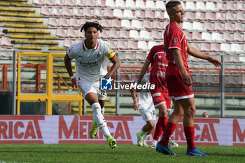 2024-10-27 - kevin zerolo (n.18 milan futuro) rejoices 0-2 - PERUGIA VS MILAN FUTURO - ITALIAN SERIE C - SOCCER