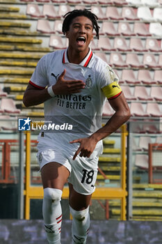 2024-10-27 - kevin zerolo (n.18 milan futuro) rejoices 0-2 - PERUGIA VS MILAN FUTURO - ITALIAN SERIE C - SOCCER