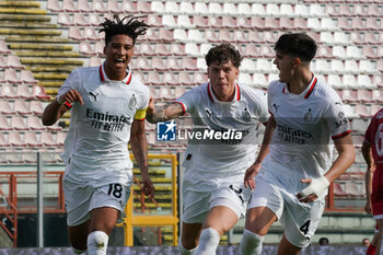 2024-10-27 - kevin zerolo (n.18 milan futuro) rejoices 0-2 - PERUGIA VS MILAN FUTURO - ITALIAN SERIE C - SOCCER