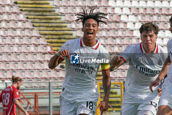 2024-10-27 - kevin zerolo (n.18 milan futuro) rejoices 0-2 - PERUGIA VS MILAN FUTURO - ITALIAN SERIE C - SOCCER