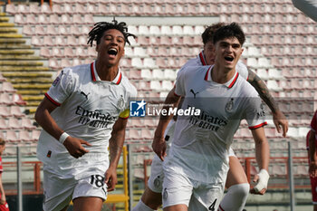 2024-10-27 - kevin zerolo (n.18 milan futuro) rejoices 0-2 - PERUGIA VS MILAN FUTURO - ITALIAN SERIE C - SOCCER