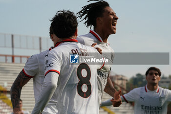 2024-10-27 - kevin zerolo (n.18 milan futuro) rejoices 0-2 - PERUGIA VS MILAN FUTURO - ITALIAN SERIE C - SOCCER