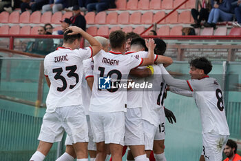 2024-10-27 - kevin zerolo (n.18 milan futuro) rejoices 0-2 - PERUGIA VS MILAN FUTURO - ITALIAN SERIE C - SOCCER