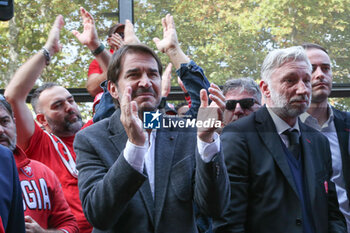 2024-10-27 - javier faroni (president perugia calcio) commemoration for mimmo pucciarini - PERUGIA VS MILAN FUTURO - ITALIAN SERIE C - SOCCER