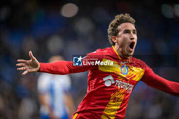 2024-01-06 - Luis Milla (Getafe CF) celebrates after scoring his team's goal during a Copa del Rey match between RCD Espanyol and Getafe CF at Stage Front Stadium, in Barcelona, ,Spain on January 6, 2024. (Photo / Felipe Mondino) - RCD ESPANYOL - GETAFE CF - SPANISH CUP - SOCCER