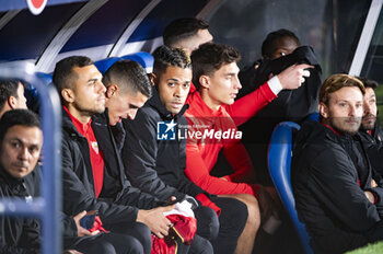 2024-01-16 - Mariano Diaz Mejia of Sevilla seen sitting in the bench before the football match valid for the round of 16 of the Copa del Rey tournament between Getafe and Sevilla played at Estadio Coliseum in Getafe, Spain. - GETAFE VS SEVILLA - SPANISH CUP - SOCCER