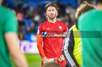 2024-01-16 - Sergio Ramos of Sevilla seen before the football match valid for the round of 16 of the Copa del Rey tournament between Getafe and Sevilla played at Estadio Coliseum in Getafe, Spain. - GETAFE VS SEVILLA - SPANISH CUP - SOCCER