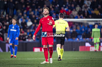 2024-01-16 - Sergio Ramos of Sevilla seen during the football match valid for the round of 16 of the Copa del Rey tournament between Getafe and Sevilla played at Estadio Coliseum in Getafe, Spain. - GETAFE VS SEVILLA - SPANISH CUP - SOCCER