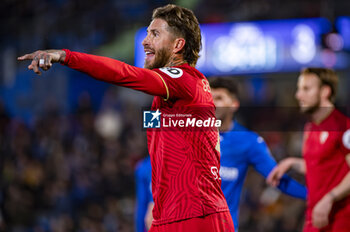 2024-01-16 - Sergio Ramos of Sevilla during the football match valid for the round of 16 of the Copa del Rey tournament between Getafe and Sevilla played at Estadio Coliseum in Getafe, Spain. - GETAFE VS SEVILLA - SPANISH CUP - SOCCER