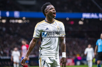 2024-01-18 - Vinicius Junior of Real Madrid seen during the football match valid for the round of 16 of the Copa del Rey tournament between Atletico Madrid and Real Madrid played at Estadio Metropolitano in Madrid, Spain. - ATLETICO MADRID VS REAL MADRID - SPANISH CUP - SOCCER