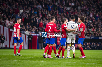 2024-01-18 - Jude Bellingham of Real Madrid seen fighting with Atletico Madrid players during the football match valid for the round of 16 of the Copa del Rey tournament between Atletico Madrid and Real Madrid played at Estadio Metropolitano in Madrid, Spain. - ATLETICO MADRID VS REAL MADRID - SPANISH CUP - SOCCER