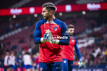 2024-01-25 - Horatiu Moldovan, new signing for Atletico Madrid, seen warming up before the football match valid for quarter finals of the Copa del Rey tournament between Atletico Madrid and Sevilla played at Estadio Metropolitano in Madrid, Spain. - ATLETICO MADRID VS SEVILLA - SPANISH CUP - SOCCER